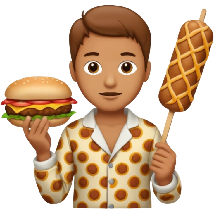pijamalı bir kebapçı  emoji