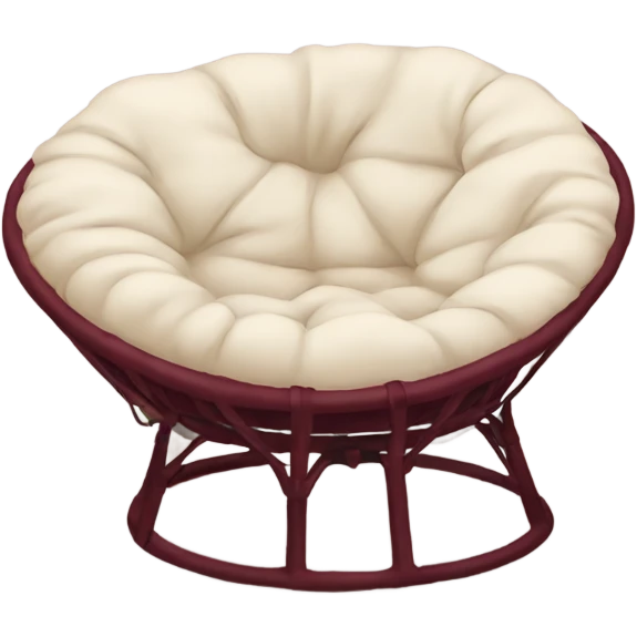 Cozy maroon and cream papasan chair emoji
