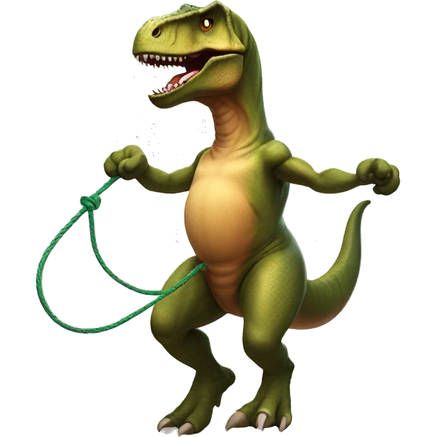 t. rex jumping rope emoji