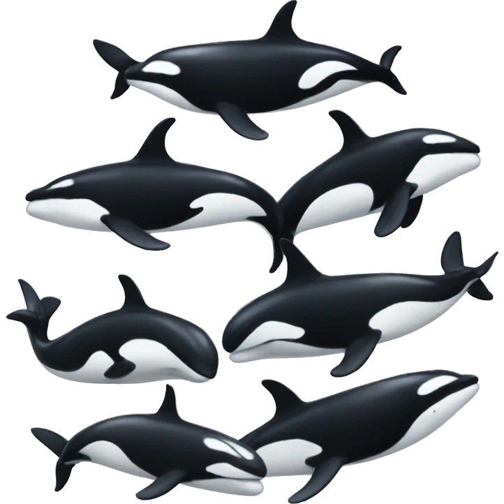 Orca whale pod  emoji