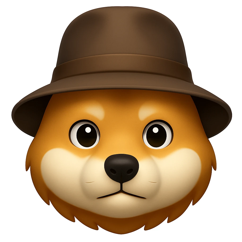 A dog in a cap, emoji style emoji