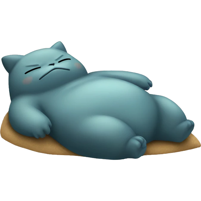 Snorlax laying down sleeping emoji