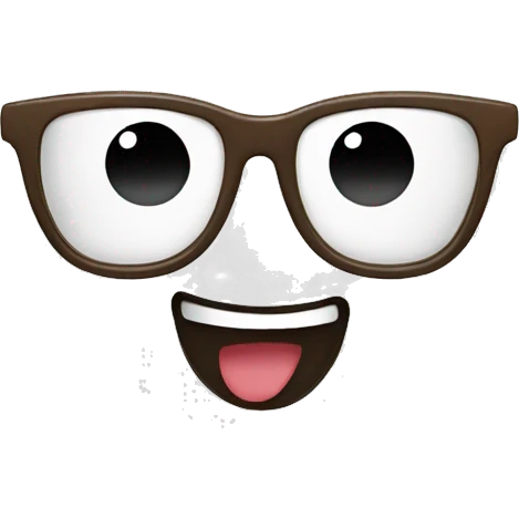 Glasses cheering emoji