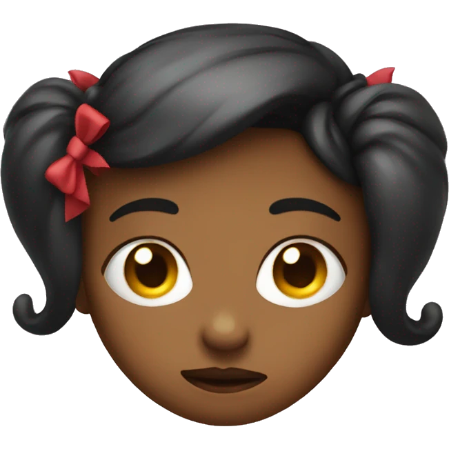 side eye emoji with bow emoji