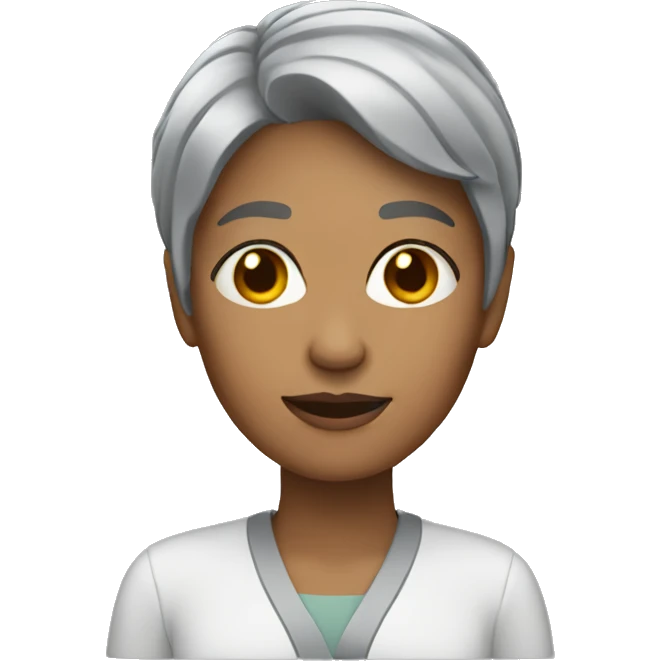 woman with short grey hair emoji