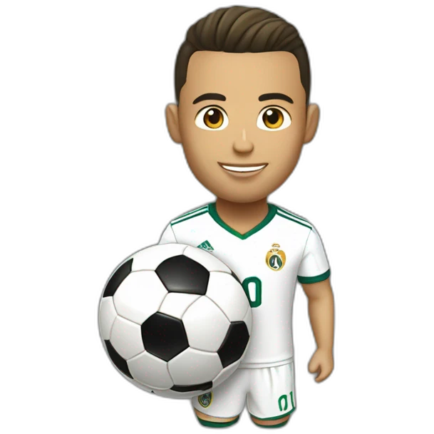 Ronaldo avec le ballon d'or emoji