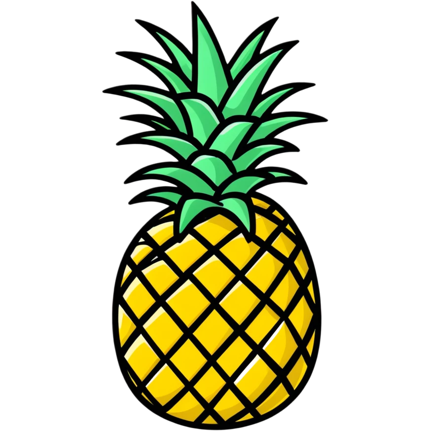 pineapple with a fist emoji