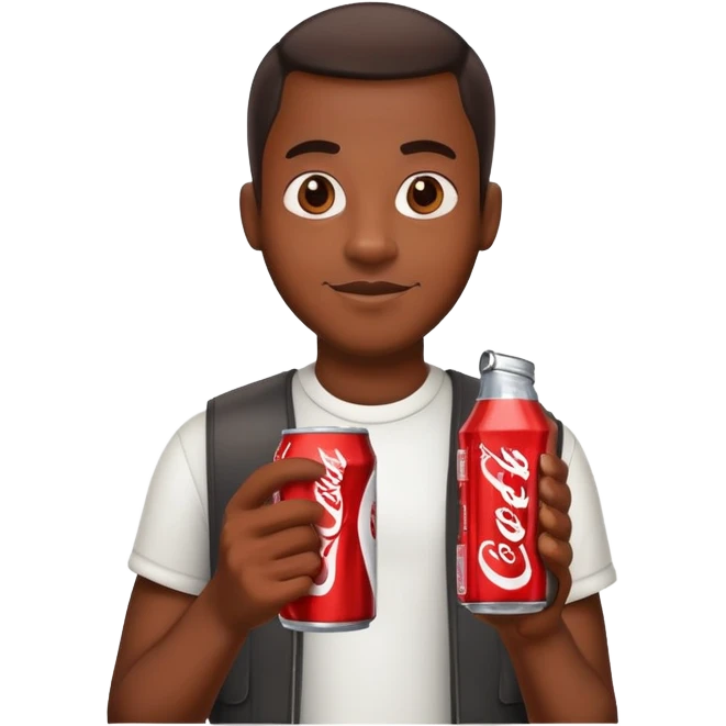 Black guy with Coke  emoji