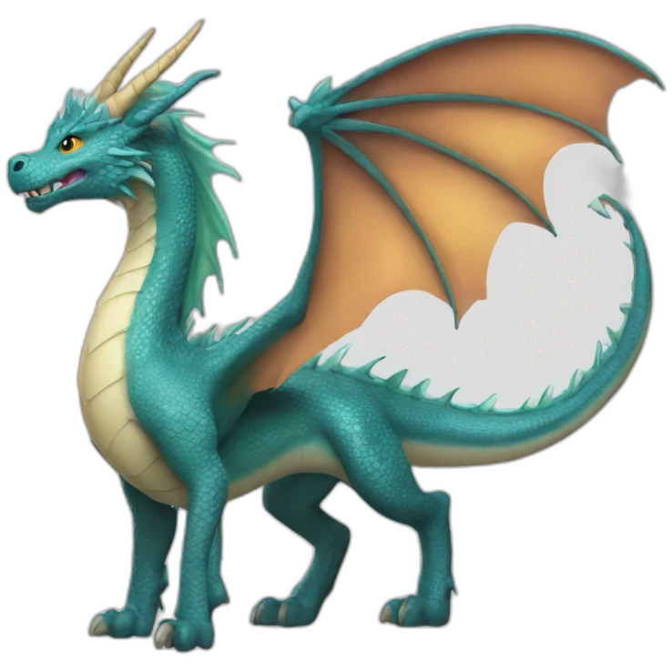 Dragon en forme de licorne emoji