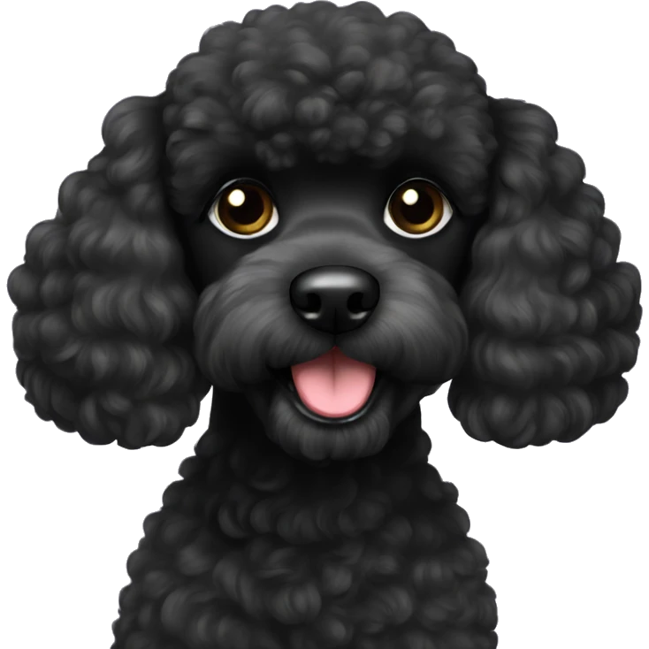 small black poodle  emoji