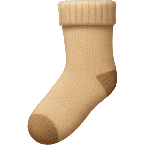 Beige sock emoji