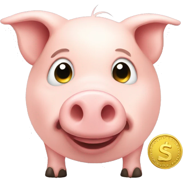 pig with coin emoji