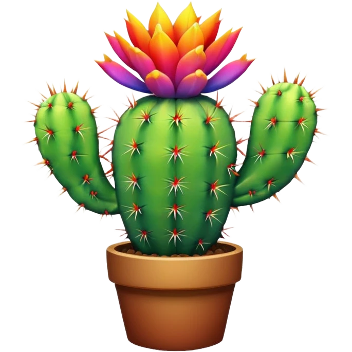 Rainbow cactus  emoji
