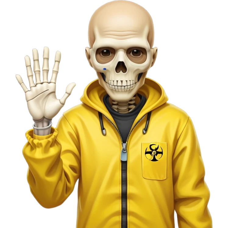 Скелет жмëт руку уолтеру уайту emoji