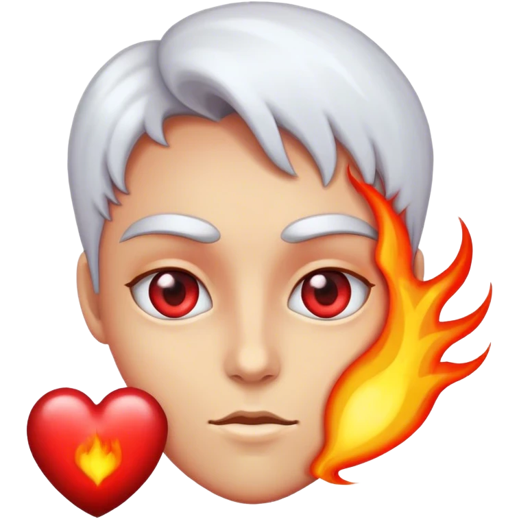 Fire in my eyes heart shaped emoji