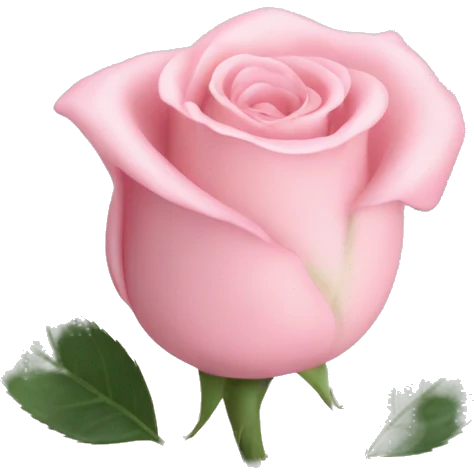 a pastel pink rose bud emoji