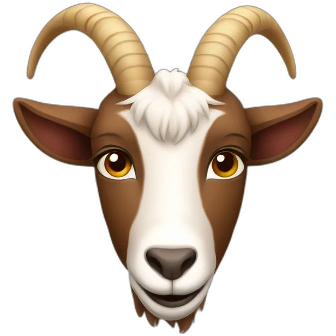 brown body goat emoji