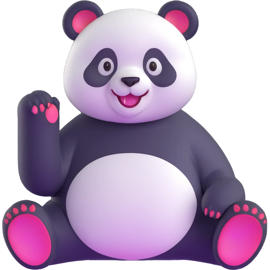 Happy panda bear emoji