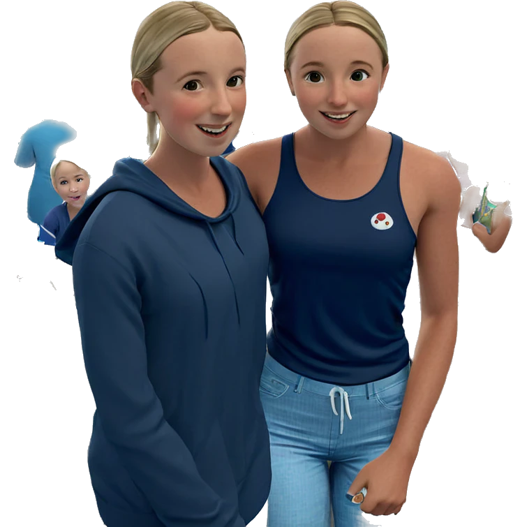 friends enjoying pool day emoji