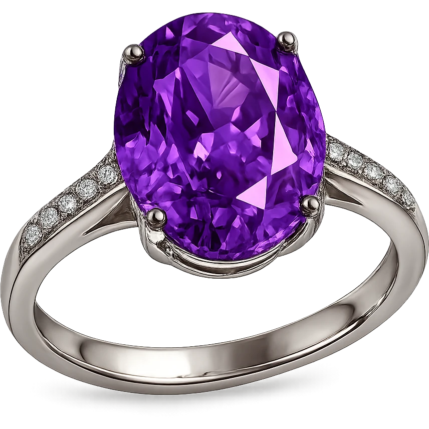 purple sparkly gemstone ring emoji