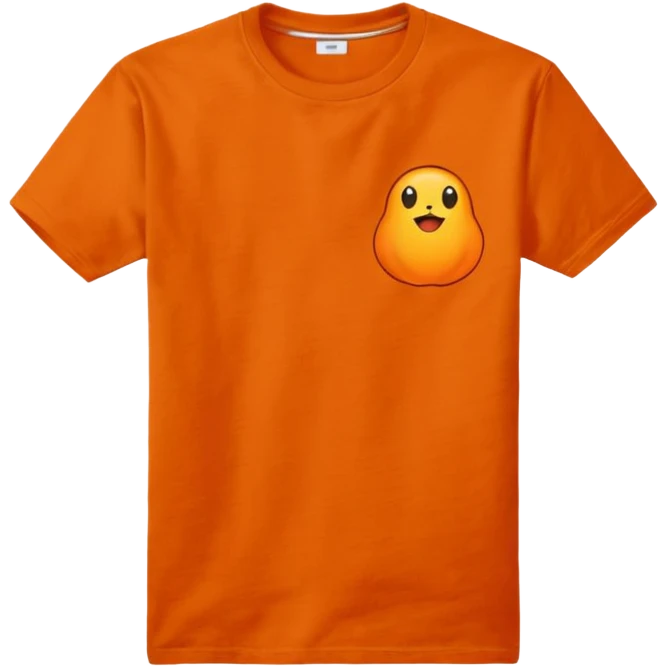 orange tshirt without pocket emoji