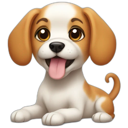 Shrimpy little dog emoji
