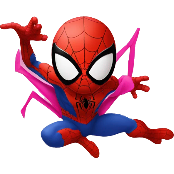 spider man across pink emoji