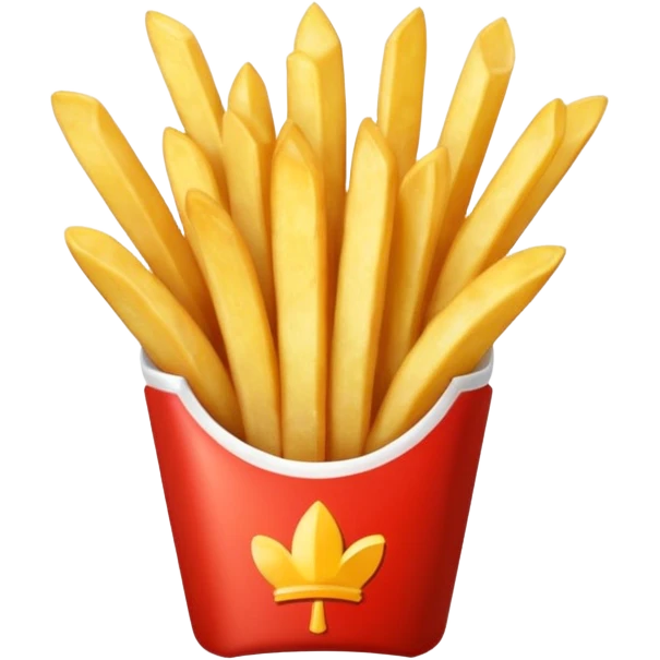 french fries without smiley emoji
