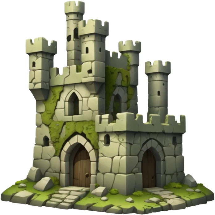 old ruined castle  emoji