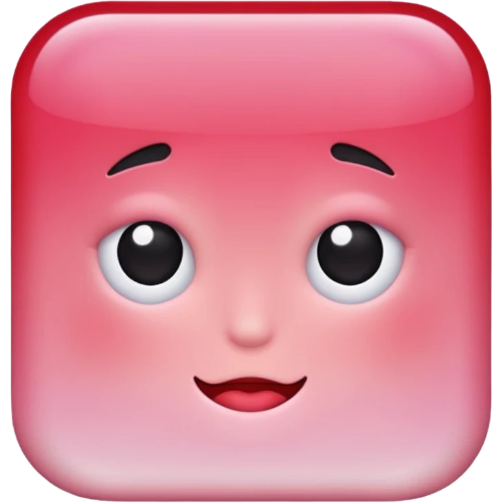 Blush pink and red emoji