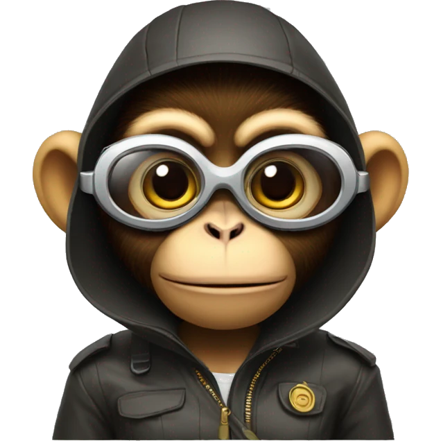 Spy girl monkey emoji
