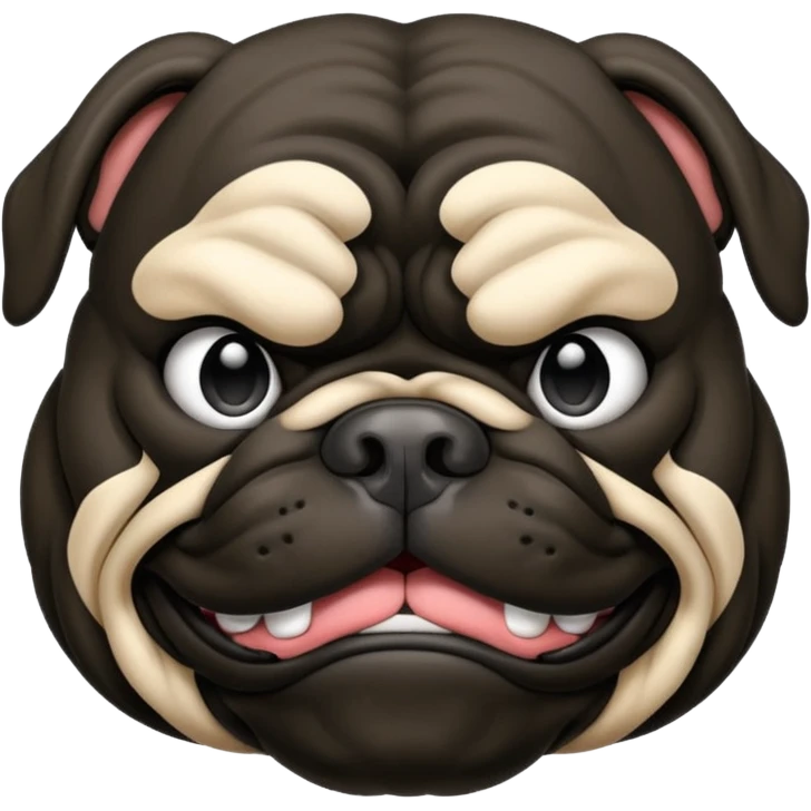 black bulldog Y3 emoji