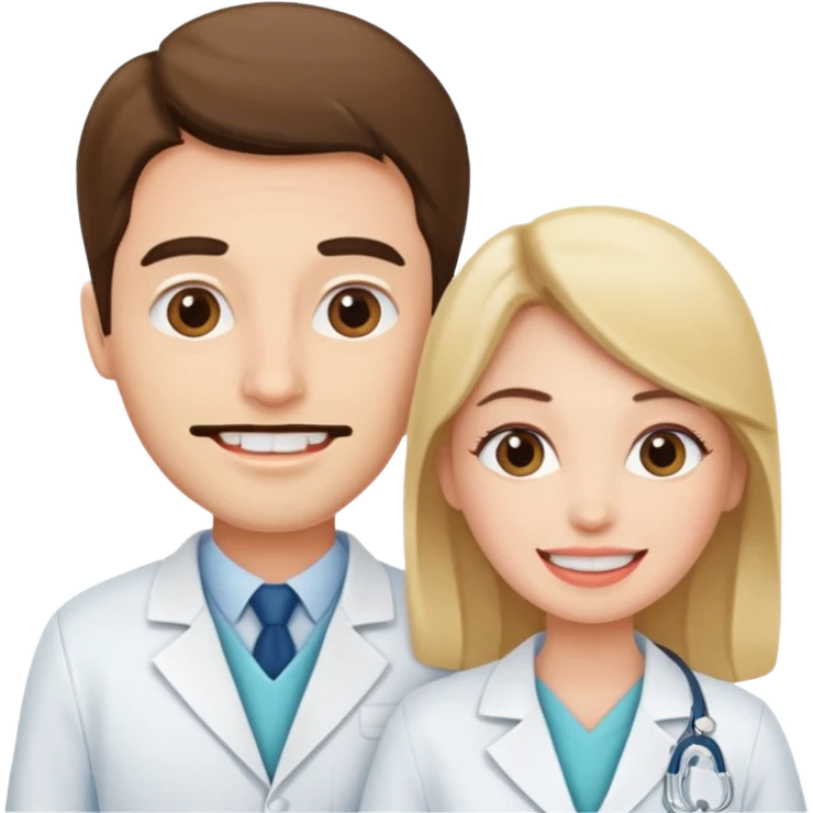 dentistas hombre y mujer  emoji