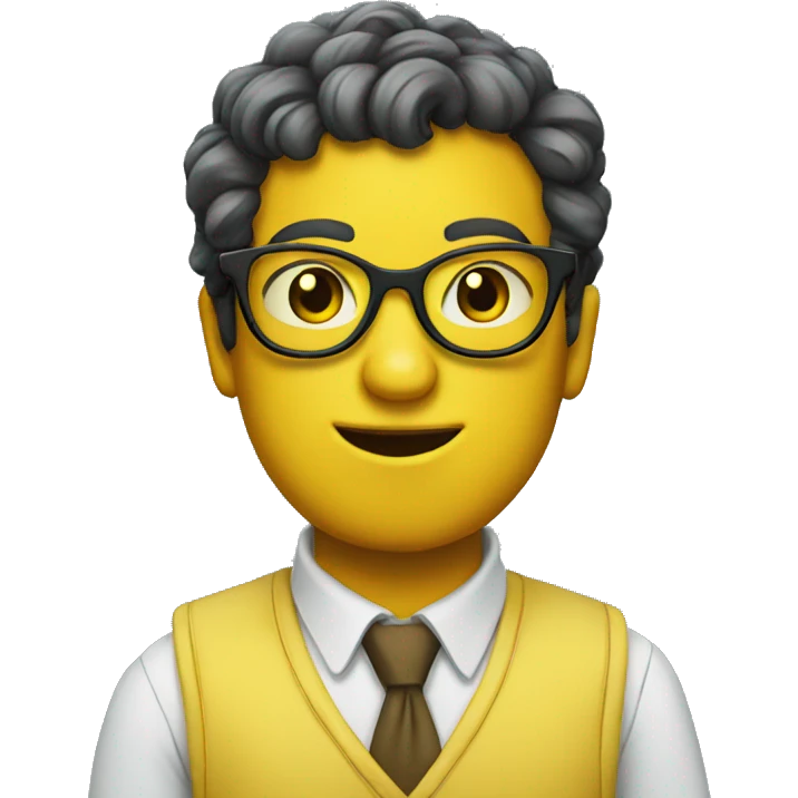 Nerd lemon emoji