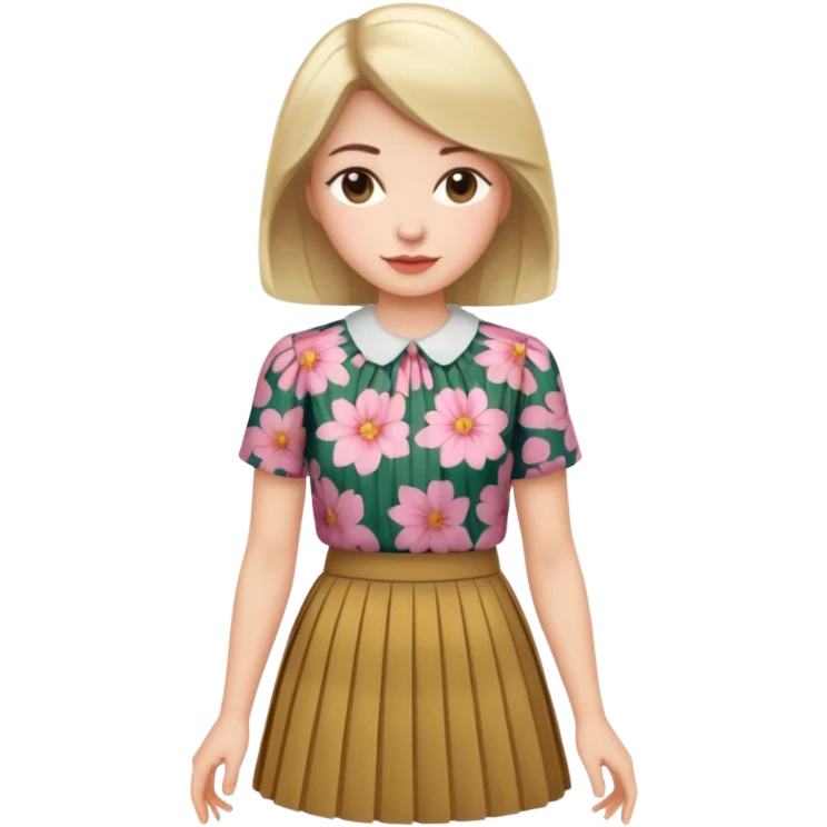 skirt and blouse emoji