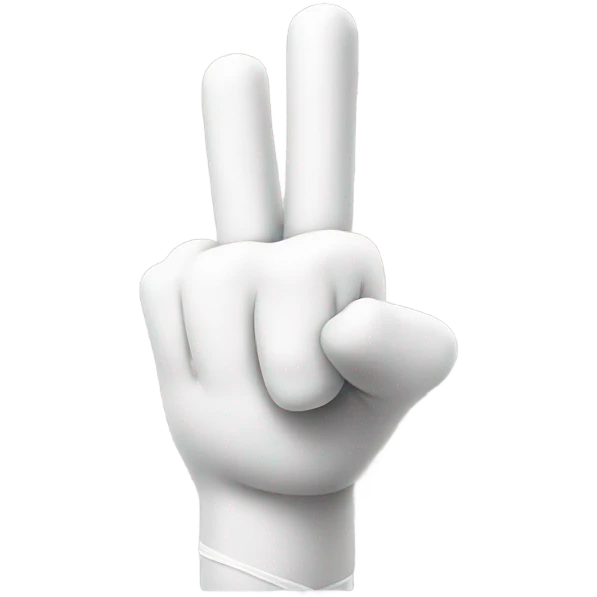 Middle finger wrapped in a white bandage emoji
