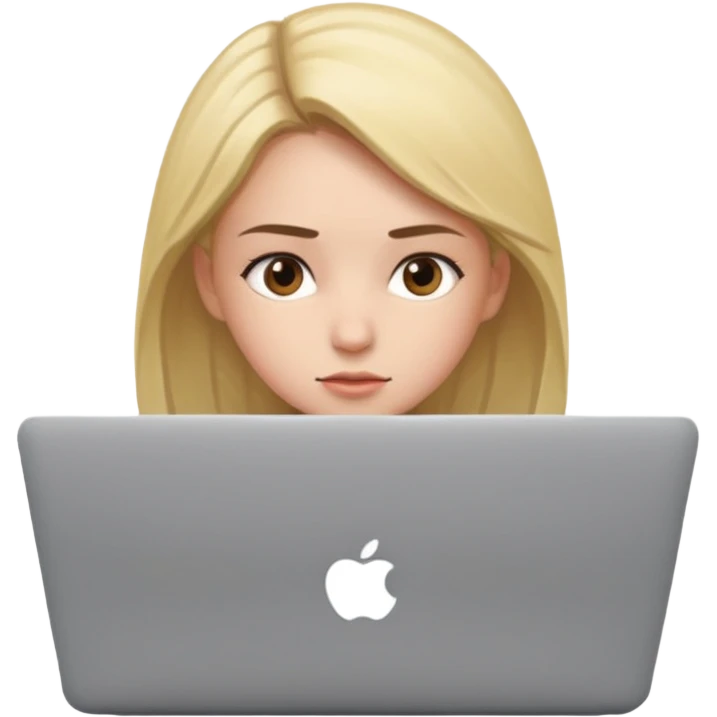 girl using her laptop emoji