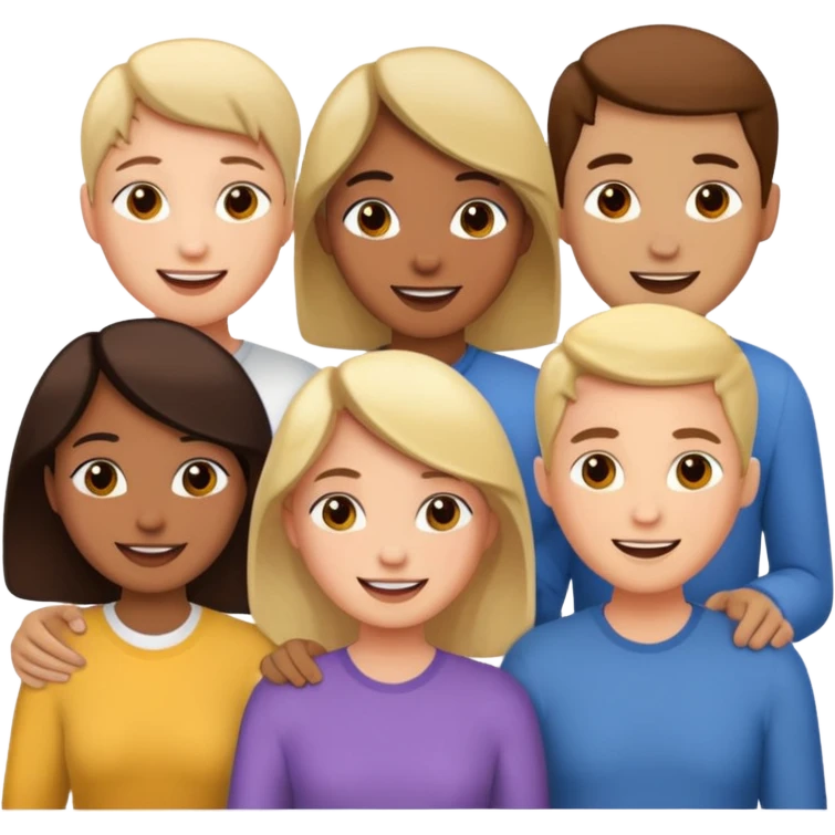 varias personas conversando de sus sentimientos. emoji