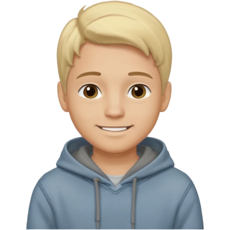 Kjekk gutt (lys i huden) som har pynta seg. Har på seg Jeans og grå hette genser og håret skal være  midtskill og fargen på håret er blondt. Litt øyevipper men ikke mye og litt mørke brun. Skal se HOT Å SEXY UT smile mer!!! emoji