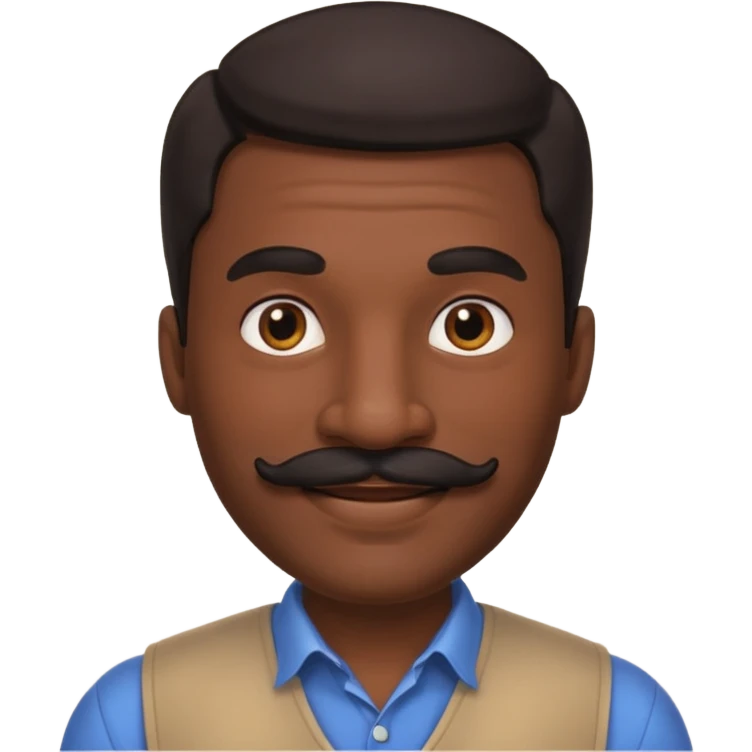 black mustache man,Big black mustache. emoji