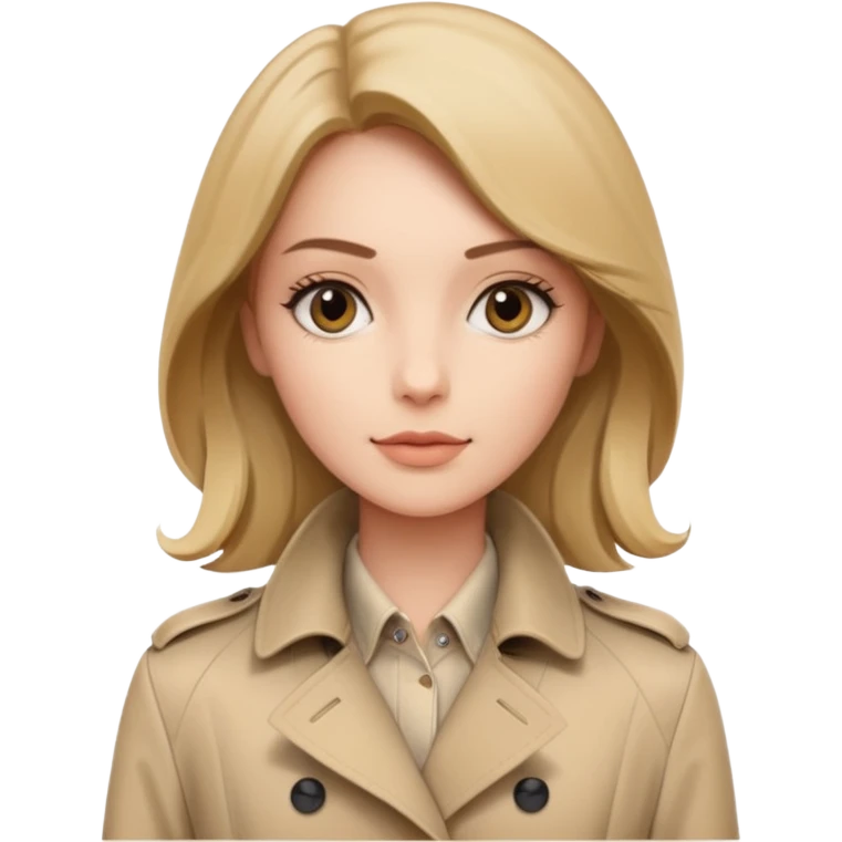 Woman wearing Burberry coat emoji