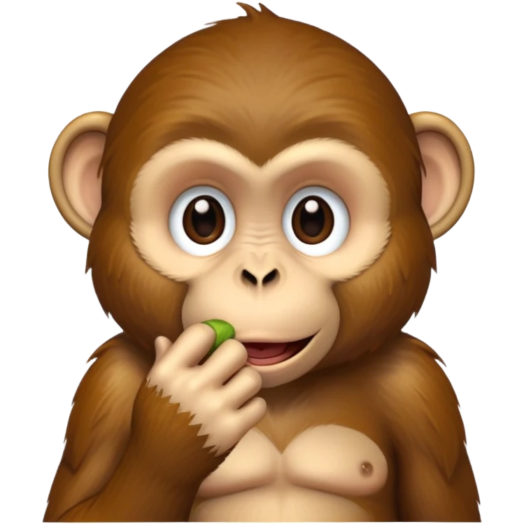 Monkey picking their nose emoji