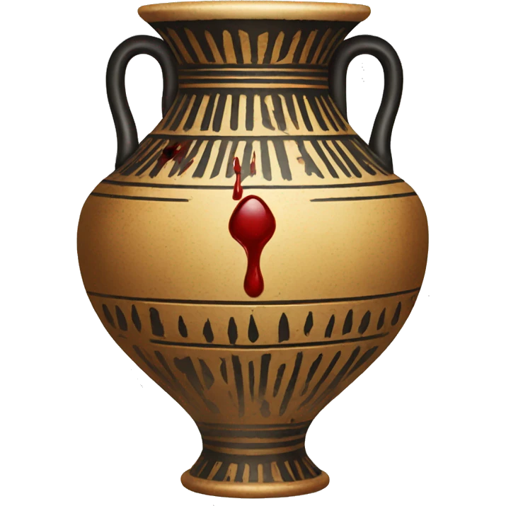 Egyptian vase with a drop of blood in it emoji