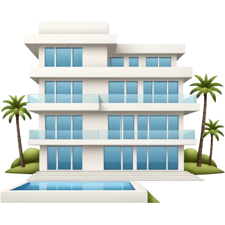 white 3 floor modern luxurious villa emoji