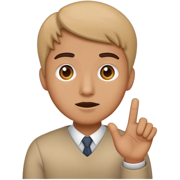 Someone who ask a question emoji
