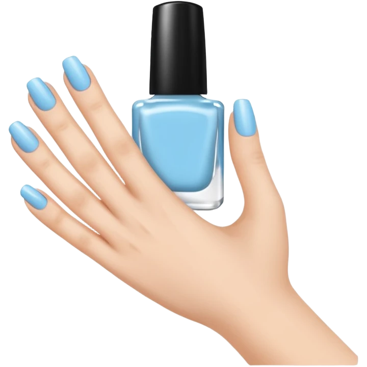 light blue nails emoji