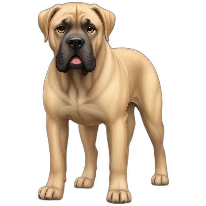 dog Cane Corso color fawn full body emoji