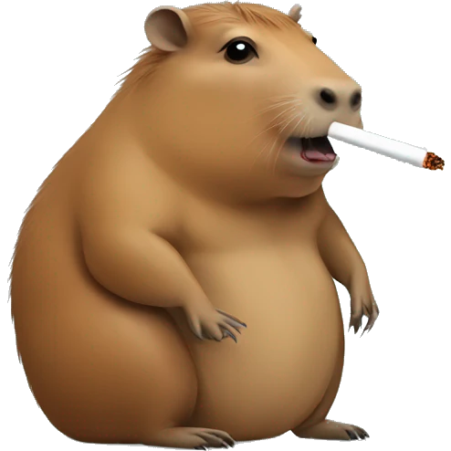 Capybara  smoking emoji