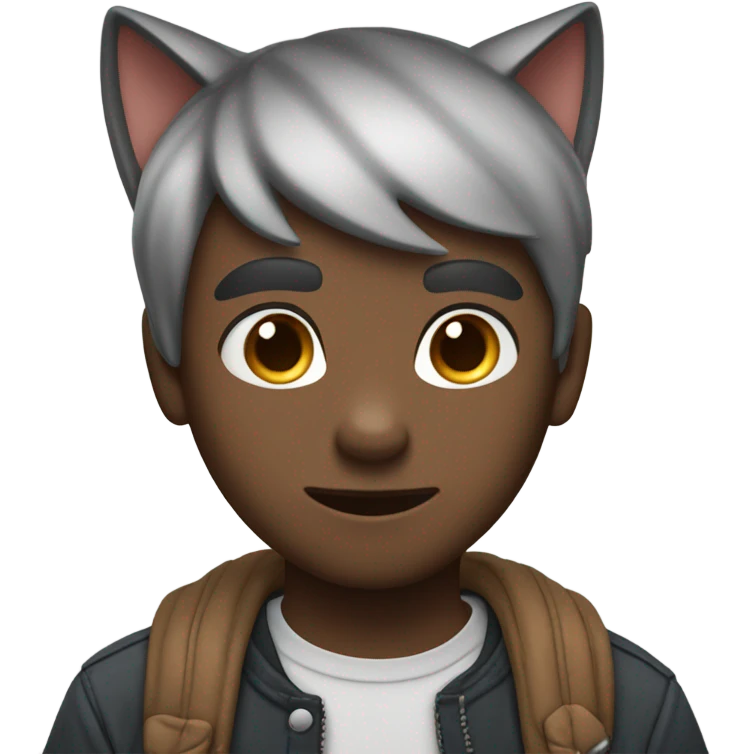 Boy half cat emoji