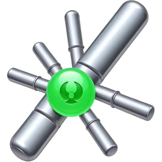 silver uranium rods photorealistic emoji